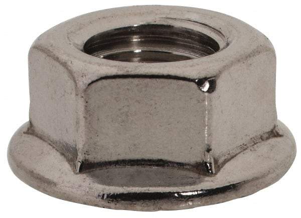 Value Collection - 3/8-24, 3/4" Flange Diam, Serrated Flange Nut - Grade 18-8 Stainless Steel, Uncoated Finish, 0.347" Flange Height - Top Tool & Supply