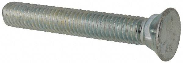 Value Collection - 7/16-14 UNC, 3" OAL, Steel Plow Bolt - Zinc-Plated Finish, Grade 5 - Top Tool & Supply