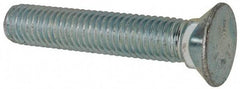 Value Collection - 1/2-13 UNC, 2-3/4" OAL, Steel Plow Bolt - Zinc-Plated Finish, Grade 5 - Top Tool & Supply