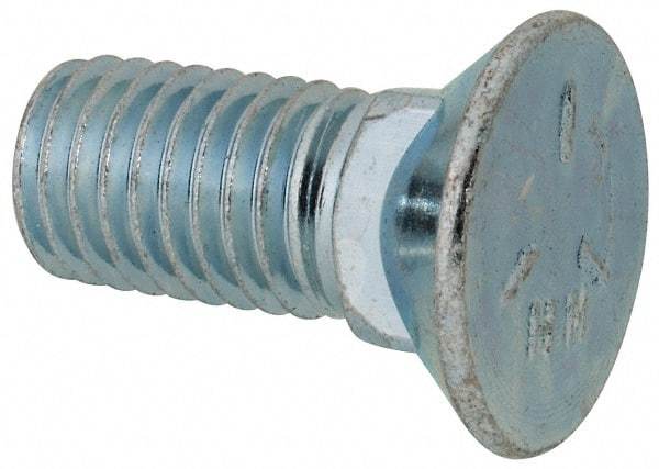 Value Collection - 5/8-11 UNC, 1-3/4" OAL, Steel Plow Bolt - Zinc-Plated Finish, Grade 5 - Top Tool & Supply