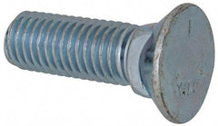 Value Collection - 5/8-11 UNC, 2" OAL, Steel Plow Bolt - Zinc-Plated Finish, Grade 5 - Top Tool & Supply