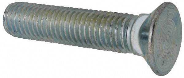 Value Collection - 5/8-11 UNC, 3" OAL, Steel Plow Bolt - Zinc-Plated Finish, Grade 5 - Top Tool & Supply