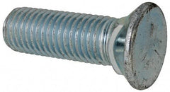 Value Collection - 3/4-10 UNC, 2-1/2" OAL, Steel Plow Bolt - Zinc-Plated Finish, Grade 5 - Top Tool & Supply