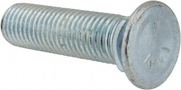 Value Collection - 3/4-10 UNC, 3" OAL, Steel Plow Bolt - Zinc-Plated Finish, Grade 5 - Top Tool & Supply