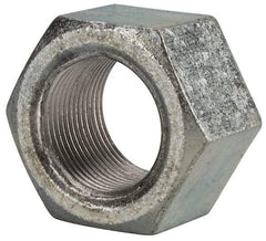 Value Collection - 1-3/8 - 12 UNF Steel Right Hand Hex Nut - 2-1/16" Across Flats, 1-11/64" High, Zinc Clear Finish - Top Tool & Supply