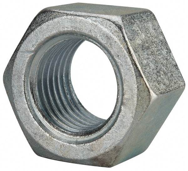 Value Collection - 2 - 4-1/2 UNC Steel Right Hand Hex Nut - 3" Across Flats, 1-23/32" High, Zinc Clear Finish - Top Tool & Supply