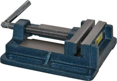 Interstate - 3-13/16" Jaw Opening Capacity x 1" Throat Depth, Horizontal Drill Press Vise - 4" Wide x 1" High Jaw, Stationary Base, Standard Speed, 8.46" OAL x 2.05" Overall Height, Cast Iron - Top Tool & Supply