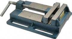 Interstate - 4-5/8" Jaw Opening Capacity x 1" Throat Depth, Horizontal Drill Press Vise - 5" Wide x 1" High Jaw, Stationary Base, Standard Speed, 9.65" OAL x 2.33" Overall Height, Cast Iron - Top Tool & Supply