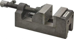 Palmgren - 1-1/2" Jaw Opening Capacity x 1" Throat Depth, Horizontal Drill Press Vise - 1-1/2" Wide Jaw, Stationary Base, Standard Speed, 5-1/8" OAL x 1-13/16" Overall Height, Cast Iron - Top Tool & Supply