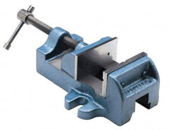 Palmgren - 1-1/2" Jaw Opening Capacity x 1" Throat Depth, Horizontal Drill Press Vise - 1-3/4" Wide Jaw, Stationary Base, Standard Speed, 4-1/2" OAL x 1-15/16" Overall Height, Cast Iron - Top Tool & Supply