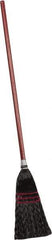 PRO-SOURCE - 40" OAL Polypropylene Bristle Corn Broom - 30" Handle Length, Wood Handle, 8" Wide, Water Resistance - Top Tool & Supply