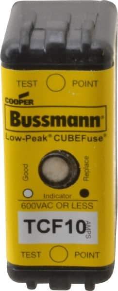 Cooper Bussmann - 300 VDC, 600 VAC, 10 Amp, Time Delay General Purpose Fuse - Plug-in Mount, 1-7/8" OAL, 100 at DC, 200 (CSA RMS), 300 (UL RMS) kA Rating - Top Tool & Supply