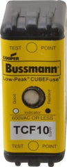 Cooper Bussmann - 300 VDC, 600 VAC, 10 Amp, Time Delay General Purpose Fuse - Plug-in Mount, 1-7/8" OAL, 100 at DC, 200 (CSA RMS), 300 (UL RMS) kA Rating - Top Tool & Supply