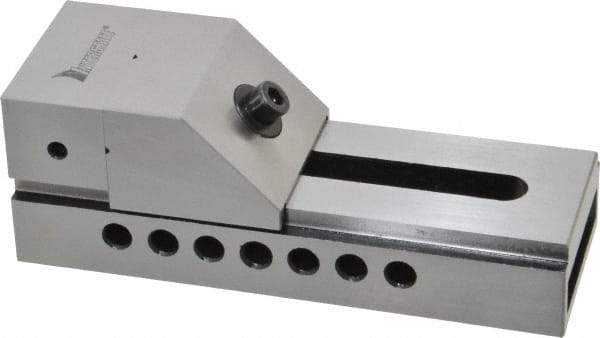 Interstate - 2-1/2" Jaw Width, 3-3/8" Jaw Opening Capacity, 1-1/4" Jaw Height, Toolmaker's Vise - Flat Jaw, 0.0002" Parallelism, 0.0002" Squareness, 7" OAL x 2-1/2" OAH - Top Tool & Supply