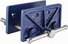 Wilton - 6-1/2" Jaw Width, 4-1/2" Jaw Opening, 3" Throat Depth, Cast Iron Woodworking Vise - 8-1/4" OAL x 7.3" OAW x 4.1" OAH, Standard Spindle - Top Tool & Supply