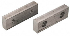 Snap Jaws - 8" Wide x 2" High x 1" Thick, Flat/No Step Vise Jaw - Soft, Steel, Fixed Jaw, Compatible with 8" Vises - Top Tool & Supply