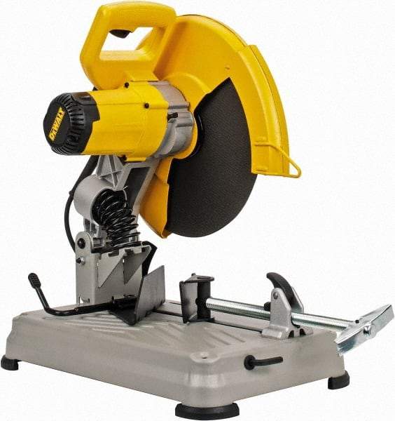 DeWALT - 14" Blade Diam, 1" Arbor Hole, Miter Chop & Cutoff Saw - 1 Phase, 4,000 RPM, 5.5 hp, 120 Volts - Top Tool & Supply