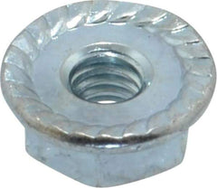 Value Collection - #8-32, 15/32" Flange Diam, Serrated Flange Nut - Grade Grade 2 Steel, Zinc-Plated Finish, 0.203" Flange Height - Top Tool & Supply