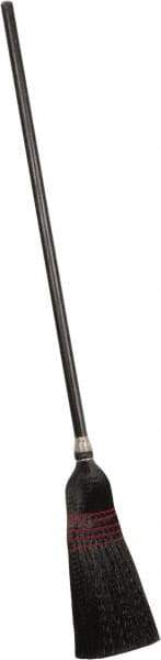 PRO-SOURCE - 60" OAL Polypropylene Bristle Corn Broom - Wood Handle, Water Resistance - Top Tool & Supply