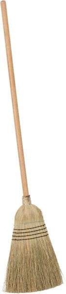 PRO-SOURCE - 60" OAL Corn Bristle Broom - Wood Handle - Top Tool & Supply