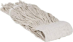 PRO-SOURCE - 5" White Head Band, Medium Cotton Cut End Mop Head - 4 Ply, Clamp Jaw Connection, Use for General Purpose - Top Tool & Supply