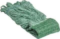 PRO-SOURCE - 5" Green Head Band, Large Blended Fiber Loop End Mop Head - 4 Ply, Side Loading Connection, Use for General Purpose - Top Tool & Supply