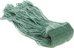 PRO-SOURCE - 5" Green Head Band, X-Large Blended Fiber Loop End Mop Head - 4 Ply, Side Loading Connection, Use for General Purpose - Top Tool & Supply