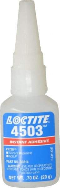 Loctite - 0.70 oz Bottle Clear Instant Adhesive - Series 4503 - Top Tool & Supply