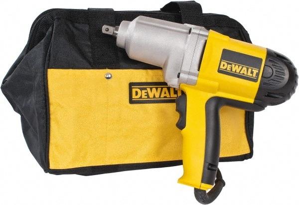 DeWALT - 1/2 Inch Drive, 345 Ft./Lbs. Torque, Pistol Grip Handle, 2,100 RPM, Impact Wrench Kit - 7.5 Amps, 110 Volts - Top Tool & Supply