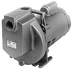 American Machine & Tool - 115/230 Volt, 1 Phase, 1/2 HP, Chemical Transfer Self Priming Centrifugal Pump - 1 Inch Inlet, Stainless Steel and Cast Iron Housing, Stainless Steel Impeller, 48 Ft. Shut Off, Viton Seal - Top Tool & Supply