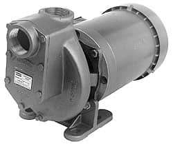 American Machine & Tool - 208-220/440 Volt, 3 Phase, 1-1/2 HP, Self Priming Pump - 1-1/2 Inch Inlet, 58 Head Pressure, Stainless Steel and Cast Iron Housing, Stainless Steel Impeller, PTFE Seal - Top Tool & Supply