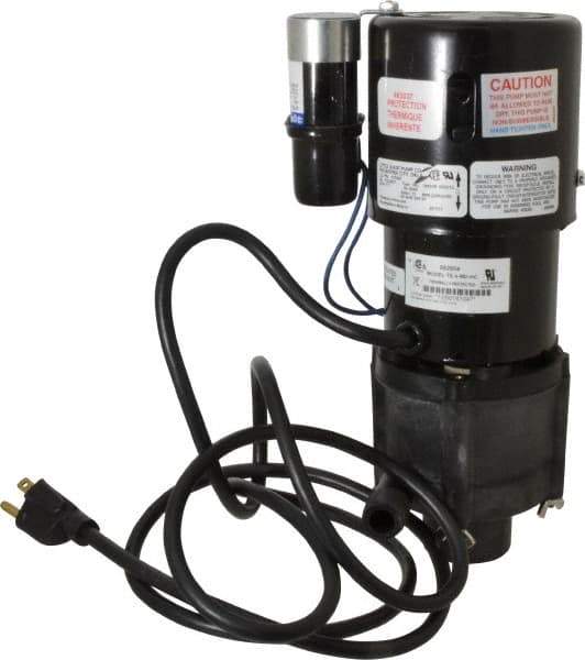 Little Giant Pumps - 1/10 HP, 10-1/2 Working PSI, 24.3 Shut Off Feet, Magnetic Drive Pump - 3000 RPM, 1 Phase, 60 Hz, 1.7 Amps - Top Tool & Supply