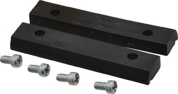 Panavise - 2-1/2" Wide x 1/2" High x 1/4" Thick, V-Groove Vise Jaw - Nylon, Fixed Jaw - Top Tool & Supply