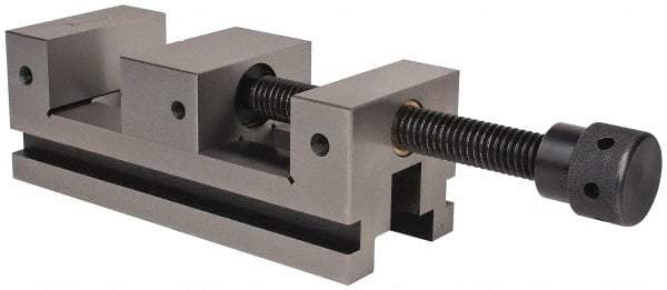 Interstate - 3-7/8" Jaw Width, 4-3/4" Jaw Opening Capacity, 1-9/16" Jaw Height, Toolmaker's Vise - V-Groove Jaw, 0.0001" Parallelism, 0.0002" Squareness, 10.23" OAL x 3-3/4" OAH - Top Tool & Supply