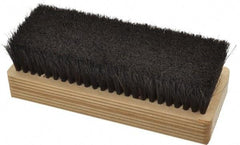 Made in USA - 1" Bristle Length, Horsehair Cleaning & Finishing Brush - 6-1/2" Long x 2-3/8" Wide Head, 6" OAL, Hardwood Block - Top Tool & Supply