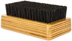 Made in USA - 3/4" Bristle Length, Hoghair Cleaning & Finishing Brush - 4-1/4" Long x 2-1/2" Wide Head, 4-1/4" OAL, Hardwood Block - Top Tool & Supply