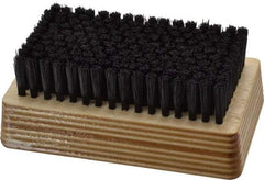 Made in USA - 3/4" Bristle Length, Synthetic Cleaning & Finishing Brush - 4-1/4" Long x 2-1/2" Wide Head, 4-1/4" OAL, Hardwood Block - Top Tool & Supply