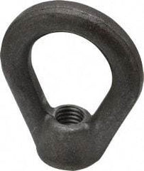 Made in USA - 2,700 Lb Capacity, M12x1.75 Thread, Carbon Steel Heavy Duty Lifting Eye Nut - Grade C-1030, 2.5" Long x 2-1/2" High, 1-1/4" Inside & 2" Outside Eye Diam, 7/8" Bell/Base Width - Top Tool & Supply