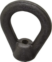 Made in USA - 2,700 Lb Capacity, M8x1.25 Thread, Carbon Steel Heavy Duty Lifting Eye Nut - Grade C-1030, 2.5" Long x 2-1/2" High, 1-1/4" Inside & 2" Outside Eye Diam, 7/8" Bell/Base Width - Top Tool & Supply