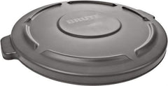 Rubbermaid - Round Lid for Use with 55 Gal Round Trash Cans - Gray, Polyethylene, For 2655 Brute Trash Cans - Top Tool & Supply