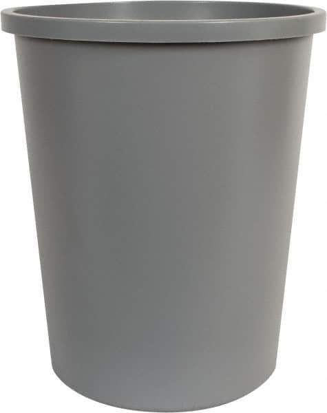 Rubbermaid - 44 Qt Gray Round Trash Can - Polyethylene, 18-3/4" High - Top Tool & Supply