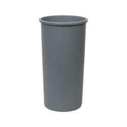 Rubbermaid - 22 Gal Gray Round Trash Can - Polyethylene, 30-1/8" High - Top Tool & Supply