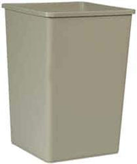 Rubbermaid - 35 Gal Gray Square Trash Can - Polyethylene, 27-5/8" High x 19-1/2" Long x 19-1/2" Wide - Top Tool & Supply