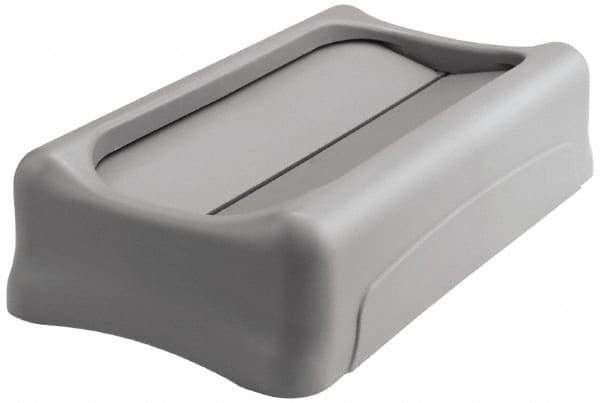 Rubbermaid - Rectangle Lid for Use with 23 Gal Rectangular Trash Cans - Gray, Plastic, For Slim Jim Trash Cans - Top Tool & Supply