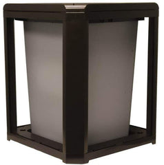 Rubbermaid - 35 Gal Brown Square Trash Can - Polycarbonate, 30-1/2" High x 26" Long x 26" Wide - Top Tool & Supply