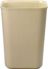 Rubbermaid - 40 Qt Beige Rectangle Trash Can - Fiberglass, 20" High x 15" Long x 11-1/4" Wide - Top Tool & Supply