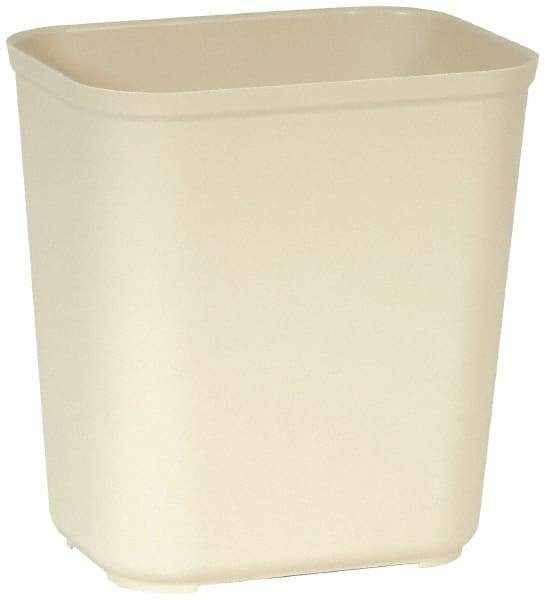 Rubbermaid - 28 Qt Gray Rectangle Trash Can - Fiberglass, 14" High x 16-1/2" Long x 9" Wide - Top Tool & Supply