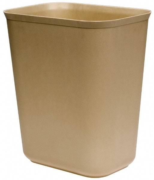 Rubbermaid - 7 Qt Beige Rectangle Trash Can - Fiberglass, 10-3/4" High x 6-3/8" Wide - Top Tool & Supply