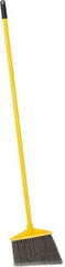 Rubbermaid - 10-1/2" Wide, Gray Polypropylene Bristles, Vinyl-Coated Metal Handle, Angled Broom - Flagged, Water Resistant - Top Tool & Supply