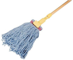 Rubbermaid - 5" Blue Head Band, Small Blended Fiber Loop End Mop Head - 4 Ply, Clamp Jaw Connection, Use for General Purpose - Top Tool & Supply